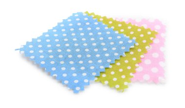 Benekli kumaş örnekleri beyazda izole edildi