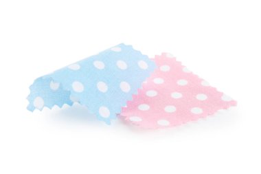 Benekli kumaş örnekleri beyazda izole edildi