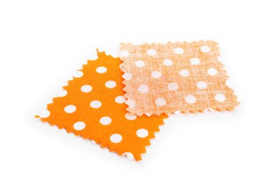 Benekli kumaş örnekleri beyazda izole edildi