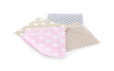 Benekli kumaş örnekleri beyazda izole edildi