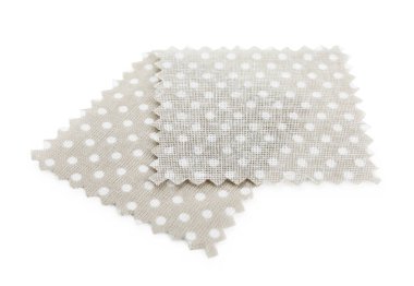 Benekli kumaş örnekleri beyazda izole edildi