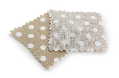 Benekli kumaş örnekleri beyazda izole edildi