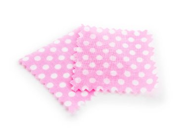 Benekli kumaş örnekleri beyazda izole edildi