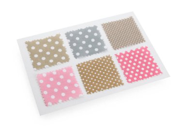 Benekli kumaş örnekleri beyazda izole edildi