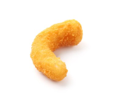 Bir lezzetli tempura karidesi beyaza izole edilmiş.