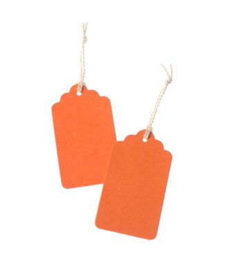 Beyaz üzerinde izole edilmiş dizgileri olan boş etiketler