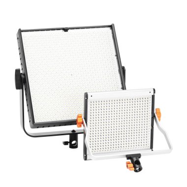 Profesyonel ışıklandırma ekipmanları. LED lambaları beyaz üzerine izole