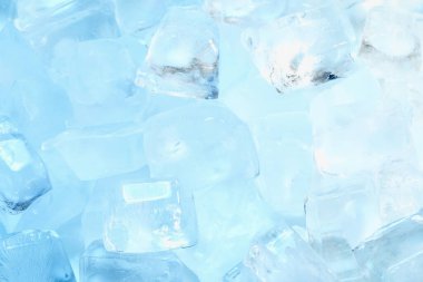 Arkaplan olarak temiz buz küpleri, yakın plan