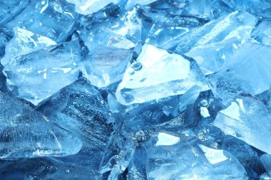Arkaplan olarak temiz buz küpleri, yakın plan