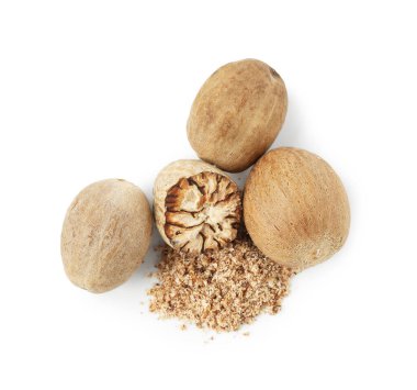 Tam, kesilmiş hindistan cevizi ve toz beyaz, üst manzara