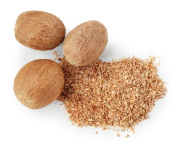 Tüm hindistan cevizi ve toz beyaz, üst manzara