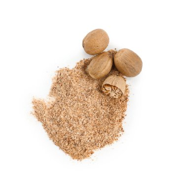 Tam, kesilmiş hindistan cevizi ve toz beyaz, üst manzara