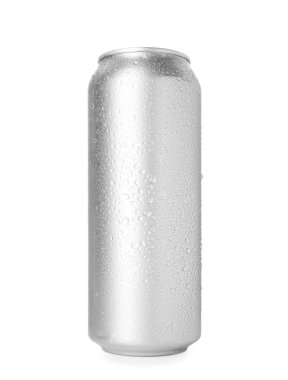 Bir ıslak teneke beyaz teneke üzerinde izole