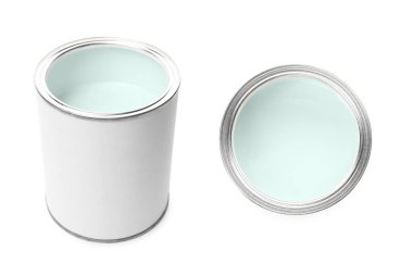 Pastel boya, beyaza izole edilmiş. Üst ve yan görünüm