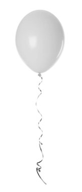 Beyaz arka planda flamalı beyaz balon