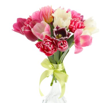 Beyaz izole güzel Lale buketi