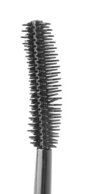 Bir rimel aplikatörü beyaza izole edilmiş. Makyaj ürünü