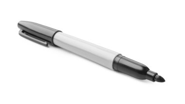 Beyaz üzerine izole edilmiş bir siyah renk işareti