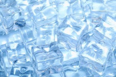 Arkaplan olarak temiz buz küpleri, yakın plan