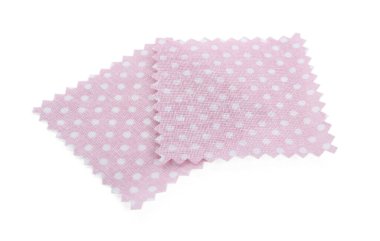 Benekli kumaş örnekleri beyazda izole edildi