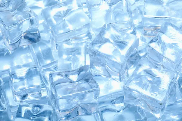 Arkaplan olarak temiz buz küpleri, yakın plan