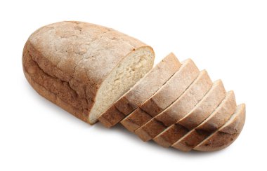 ekmek üzerine beyaz izole kesmek