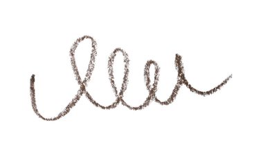 Güzel kaş darbeleri beyaz, üst manzarada izole.