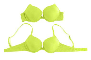 Beyaz, açık yeşil sutyen, kolaj. Üst görünüm