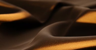 Arkaplan olarak buruşuk kahverengi ipek kumaş, yakın plan