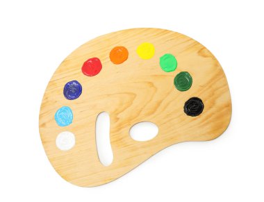 Beyaz renkli ahşap palet, üst manzara.