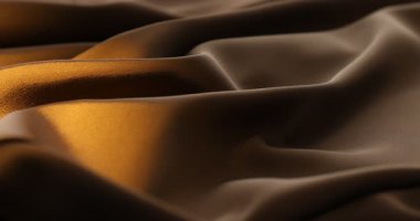 Arkaplan olarak buruşuk kahverengi ipek kumaş, yakın plan