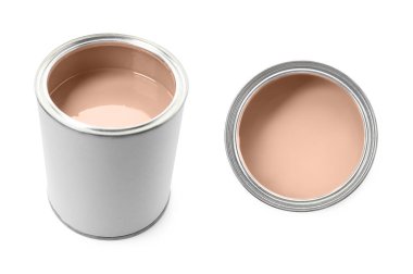 Pastel boya, beyaza izole edilmiş. Üst ve yan görünüm