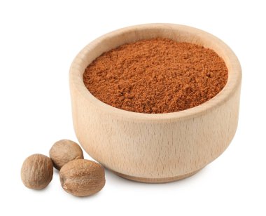 Fındık tozu kasede, fındık da beyazda.