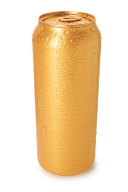 Bir ıslak teneke beyaz teneke üzerinde izole