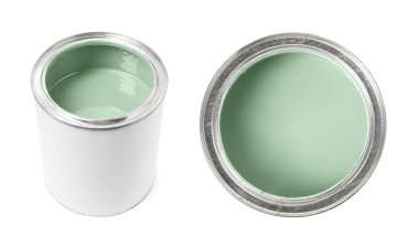 Pastel boya, beyaza izole edilmiş. Üst ve yan görünüm