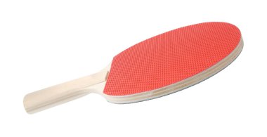 Bir pinpon raketi beyaza izole edilmiş.