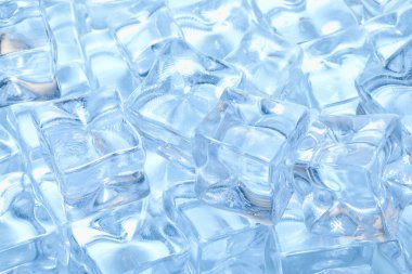 Arkaplan olarak temiz buz küpleri, yakın plan