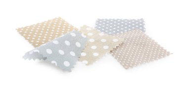 Benekli kumaş örnekleri beyazda izole edildi