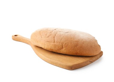 una hogaza de pan aislado en blanco