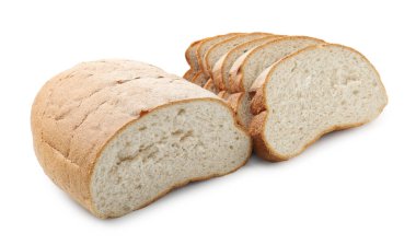 ekmek üzerine beyaz izole kesmek