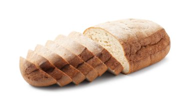 ekmek üzerine beyaz izole kesmek