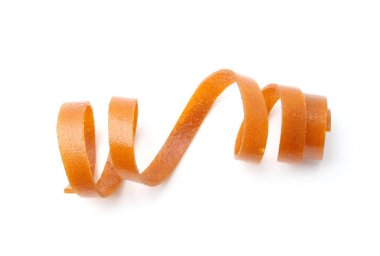 Beyaz arka planda nefis meyve rulosu, üst manzara.