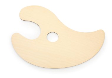 Boş ahşap palet beyaz, üst görünümde izole