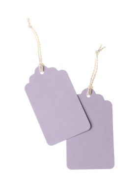 Beyaz üzerinde izole edilmiş dizgileri olan boş etiketler