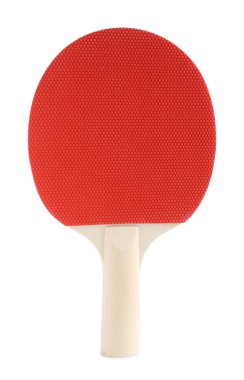 Bir pinpon raketi beyaza izole edilmiş.