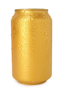 Bir ıslak teneke beyaz teneke üzerinde izole