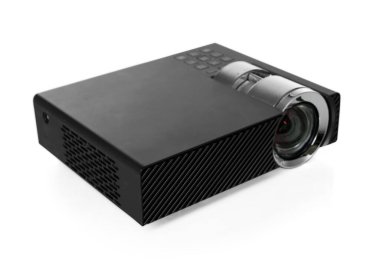 Bir modern video projektörü beyaza izole edildi