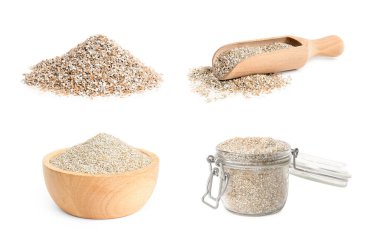 Çavdar ekmeği beyaza izole edilmiş, set. Gıda ürünü