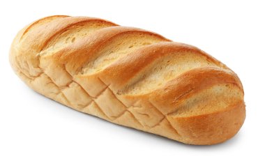 una hogaza de pan aislado en blanco