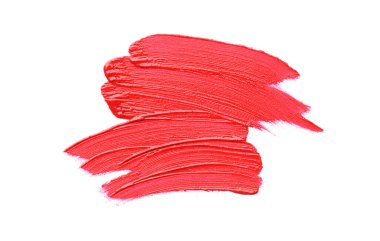 Üst görünümde izole edilmiş ruj örneği